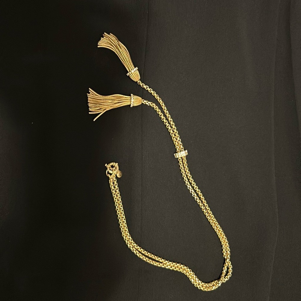 J. Crew. Gold hassle rhinestone necklace